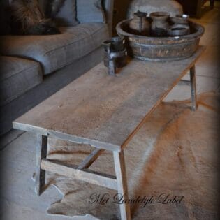 Salontafel oud teak, 150 x 50