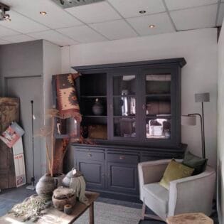 Buffetkast Claudia 3-deurs Black Grey