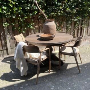 Tuinstoel hout met kussen garden collectie