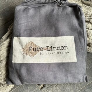 Pure linnen hoeslaken donkergrijs