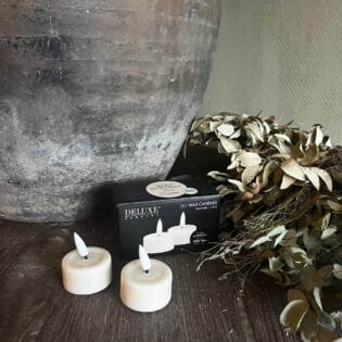 Led waxinelichtje Cream