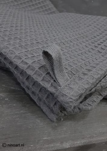 handoeken-lus wafelstructuur donkergrijs handoeken-lus wafelstructuur donkergrijs