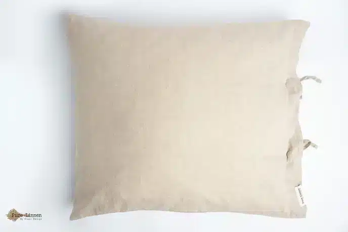 purelinnen_3hoofdkussens naturel met strikjes purelinnen_3hoofdkussens naturel met strikjes