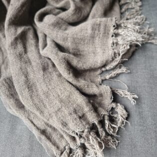 Plaid Linnen | Dark Brown