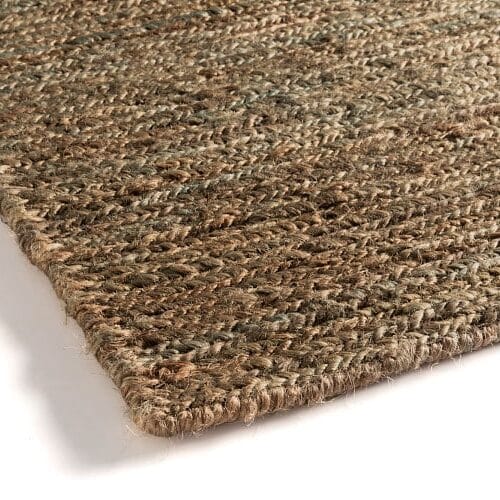 Vloerkleed 601-001-114 Green Detail randafwerking Vloerkleed 601-001-114 Green Detail randafwerking