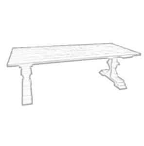 Salontafel met kloosterpoten