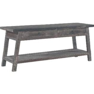 Sidetable Miring - met schuine poot, 2 lades en onderblad