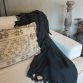 plaid cosy met fransjes black1