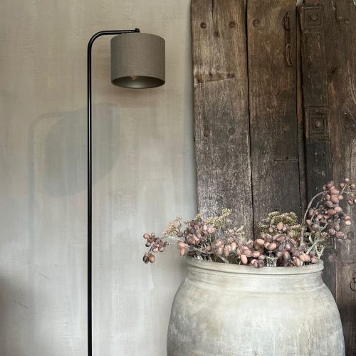 Vloerlamp rond boog aura zwart